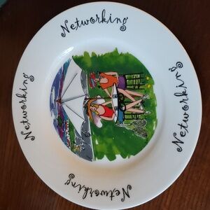 "Networking" Decor 7 1/2" Plate- 2002 Anne Ormsby-  Ormsby by House of Prill